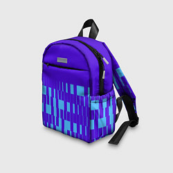 Детский рюкзак Паттерн в стиле модерн синий яркий, цвет: 3D-принт — фото 2