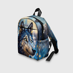 Детский рюкзак Волк на синем фоне, цвет: 3D-принт — фото 2