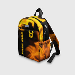 Детский рюкзак Free Fire - gold gradient: надпись, символ, цвет: 3D-принт — фото 2