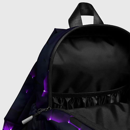 Детский рюкзак Неоновые соты с подсветкой / 3D-принт – фото 4