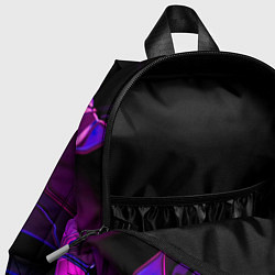 Детский рюкзак Неоновая искаженная геометрия, цвет: 3D-принт — фото 2