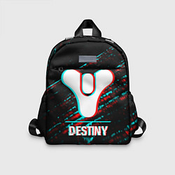 Детский рюкзак Destiny в стиле glitch и баги графики на темном фо, цвет: 3D-принт