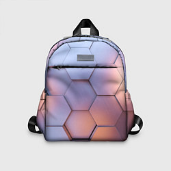 Детский рюкзак Металлические шестиугольники, цвет: 3D-принт