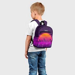Детский рюкзак Futuristic Retro City, цвет: 3D-принт — фото 2