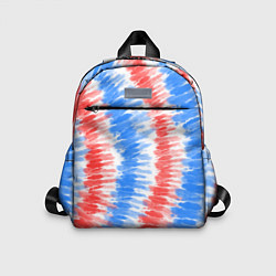 Детский рюкзак Тай-дай красный с голубым, цвет: 3D-принт