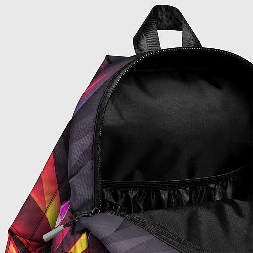 Детский рюкзак Красно-черная текстура / 3D-принт – фото 4