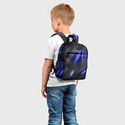 Детский рюкзак Синие неоновые плиты, цвет: 3D-принт — фото 2