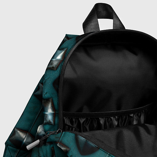 Детский рюкзак Зелёная шипованная броня / 3D-принт – фото 4