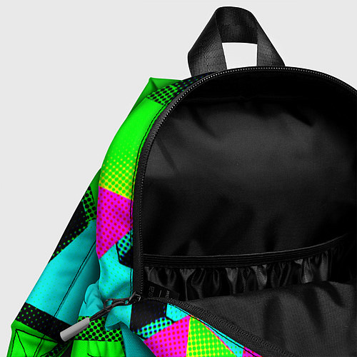 Детский рюкзак Неоновые светящиеся кубики / 3D-принт – фото 4