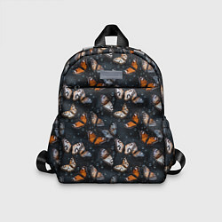 Детский рюкзак Бабочки и капли - паттерн, цвет: 3D-принт