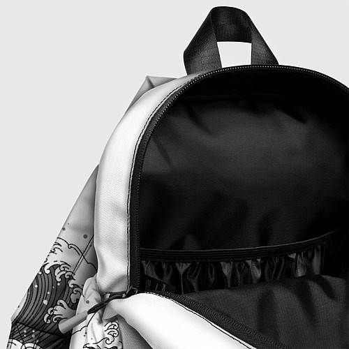 Детский рюкзак Японские волны на белом фоне / 3D-принт – фото 4