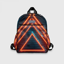 Детский рюкзак Треугольные неоновые линии, цвет: 3D-принт