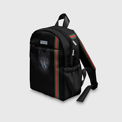 Детский рюкзак Кот Гуччи на черном фоне, цвет: 3D-принт — фото 2
