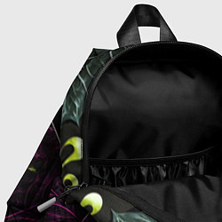 Детский рюкзак Темные фиолетовые и зеленые вставки, цвет: 3D-принт — фото 2