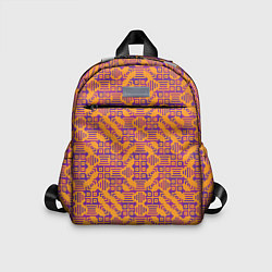 Детский рюкзак Фиолетовый векторный узор, цвет: 3D-принт
