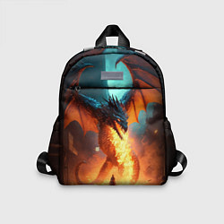 Детский рюкзак Огненный дракон и рыцарь, цвет: 3D-принт