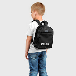 Детский рюкзак Zelda с потертостями на темном фоне, цвет: 3D-принт — фото 2