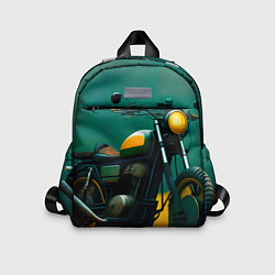 Детский рюкзак Мотоцикл в лесу, цвет: 3D-принт