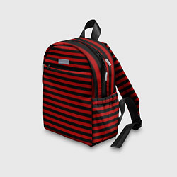 Детский рюкзак Темно-красные полосы, цвет: 3D-принт — фото 2