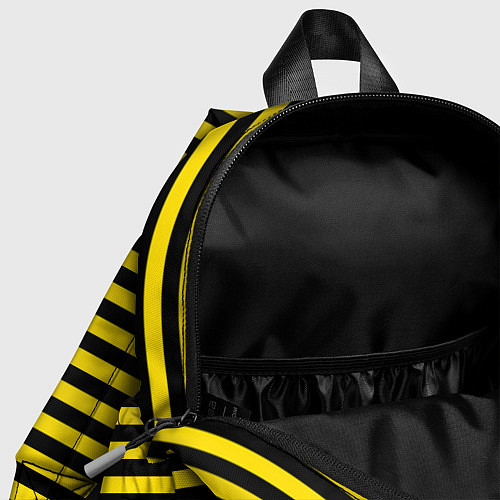 Детский рюкзак Черно-желтые осиные полосы / 3D-принт – фото 4