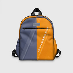 Детский рюкзак Counter Strike 2 Blue Orange Pattern, цвет: 3D-принт