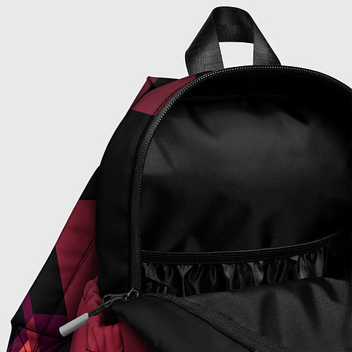 Детский рюкзак Тёмно-розовые фигуры во тьме / 3D-принт – фото 4