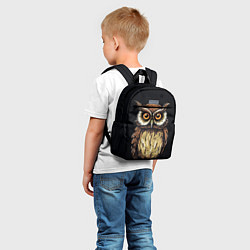 Детский рюкзак Забавная сова: арт нейросети, цвет: 3D-принт — фото 2