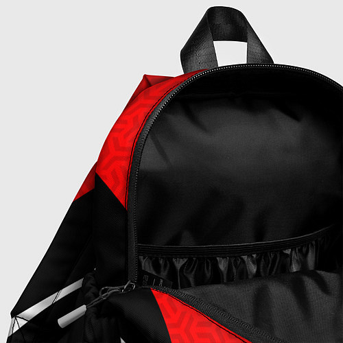 Детский рюкзак Геометрическая униформа - красная / 3D-принт – фото 4