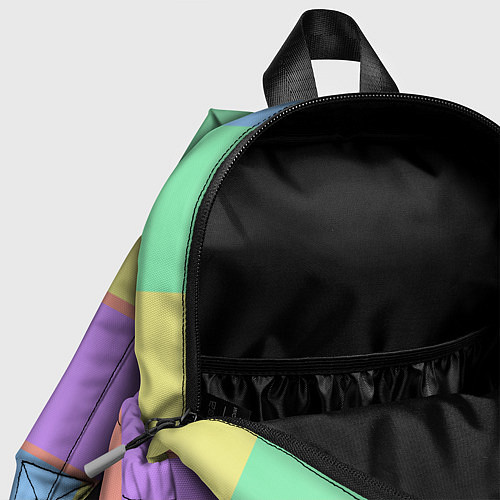Детский рюкзак Разноцветные квадраты и прямоугольники / 3D-принт – фото 4