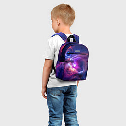 Детский рюкзак Небула в космосе в фиолетовых тонах - нейронная се, цвет: 3D-принт — фото 2