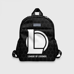 Детский рюкзак League of Legends glitch на темном фоне, цвет: 3D-принт