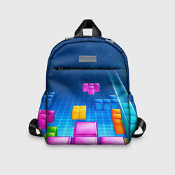 Детский рюкзак Падающие сверху блоки тетриса, цвет: 3D-принт
