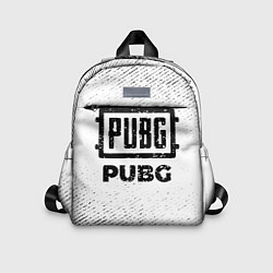 Детский рюкзак PUBG с потертостями на светлом фоне, цвет: 3D-принт