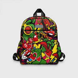 Детский рюкзак Хиппи, знаки, позитифф, цвет: 3D-принт