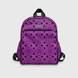 Детский рюкзак Геометрический узор в пурпурных и лиловых тонах, цвет: 3D-принт