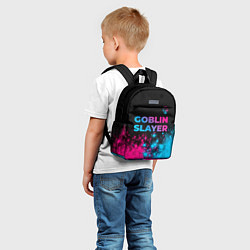 Детский рюкзак Goblin Slayer - neon gradient: символ сверху, цвет: 3D-принт — фото 2