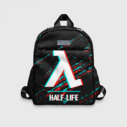 Детский рюкзак Half-Life в стиле glitch и баги графики на темном
