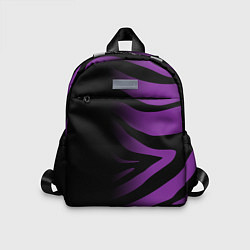 Детский рюкзак Фиолетовый с черными полосками зебры, цвет: 3D-принт