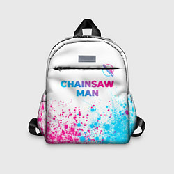 Детский рюкзак Chainsaw Man neon gradient style: символ сверху