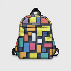 Детский рюкзак Тетрис цветные кубики, цвет: 3D-принт