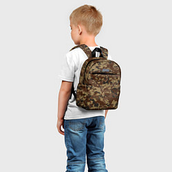 Детский рюкзак Коричнево-черный камуфляж, цвет: 3D-принт — фото 2