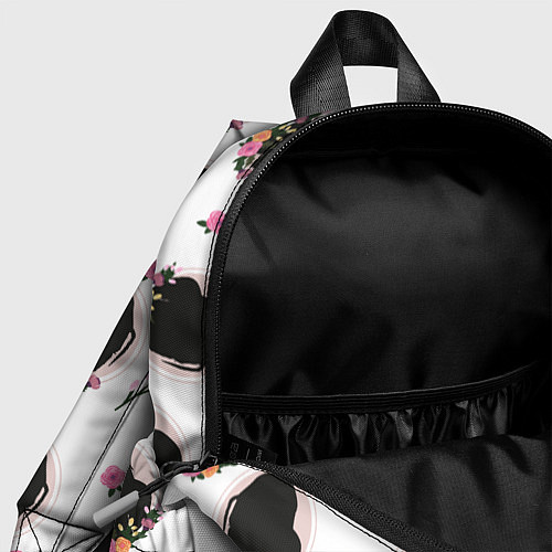 Детский рюкзак Женский силуэт с цветами / 3D-принт – фото 4