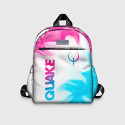 Детский рюкзак Quake neon gradient style: надпись, символ, цвет: 3D-принт
