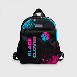 Детский рюкзак Black Clover - neon gradient: надпись, символ
