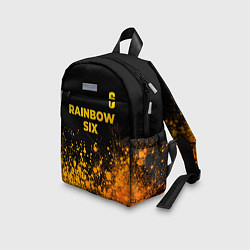 Детский рюкзак Rainbow Six - gold gradient: символ сверху, цвет: 3D-принт — фото 2