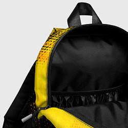 Детский рюкзак Nissan - gold gradient: символ сверху, цвет: 3D-принт — фото 2
