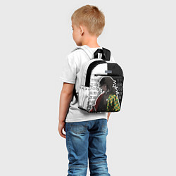 Детский рюкзак Гию томиока и иероглифы - клинок, цвет: 3D-принт — фото 2