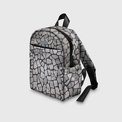 Детский рюкзак Каменный серый паттерн, цвет: 3D-принт — фото 2
