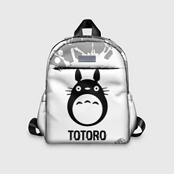 Детский рюкзак Totoro glitch на светлом фоне