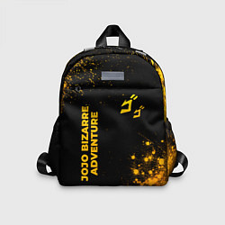 Детский рюкзак JoJo Bizarre Adventure - gold gradient: надпись, с, цвет: 3D-принт